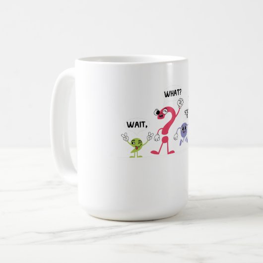 Funny Grammar Lehrer, warten, was stoppen Ich stim Kaffeetasse (Vorderseite Links)