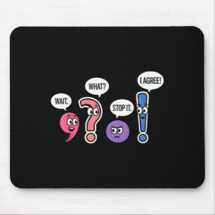Funny Grammar Lehrer warten, was stoppen Ich stimm Mousepad