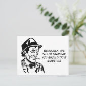 Funny Grammar Nazi Postkarte (Stehend Vorderseite)