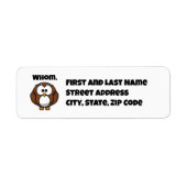 Funny Grammar Owl Cartoon für Writer & Word Nerd (Vorne)