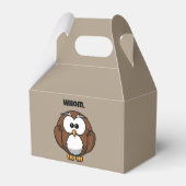 Funny Grammar Owl Cartoon für Writer & Word Nerd Geschenkschachtel (Rückseite)