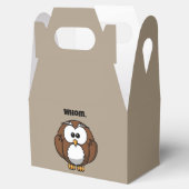 Funny Grammar Owl Cartoon für Writer & Word Nerd Geschenkschachtel (Geöffnet)