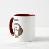 Funny Grammar Owl Cartoon für Writer & Word Nerd Tasse (Vorderseite Links)