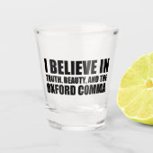 Funny Grammar | Oxford Comma Schnapsglas (Vorderseite)