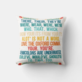 Funny Grammar Police Grammar Nazy Englisch schreib Kissen