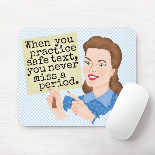 Funny Grammar Retro Spaß| Praktische Sicherheit im Mousepad (Mit Mouse)