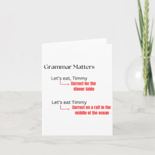 Funny Grammar S Joke Sticker Karte