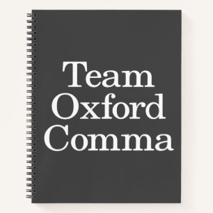Funny Grammar Spaß Quote Team Oxford Comma Notizblock