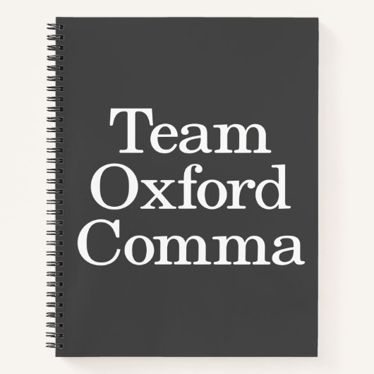 Funny Grammar Spaß Quote Team Oxford Comma Notizblock (Vorderseite)