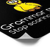 Funny Grammar - Stop Ing The Chickens Shirts  Poster (Ecke)