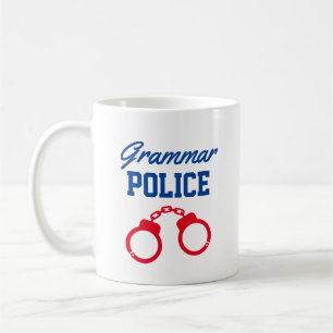 Funny Grammatik Polizei Kaffee Tasse für Lehrer