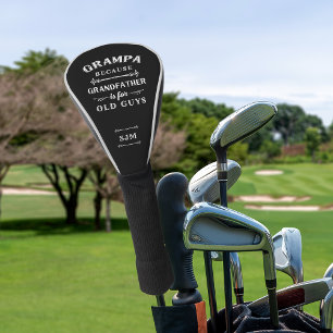 Funny Grampa Großvater Monogram Golf Headcover