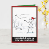 Funny Grandma Christmas Karte (Gelbe Blume)