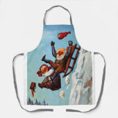 Funny Grandma Grandpa Sleigh Ride Wilhelm Larsen Schürze (Vorderseite)