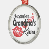 Funny Grandma Kisses Ornament Aus Metall (Links)