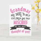 Funny Grandma Mischief Birthday Karte (Gelbe Blume)