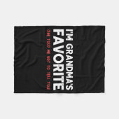 Funny Grandma’s Favorite Granhild I'm Grandma’s Fa Fleecedecke (Vorderseite (Horizontal))
