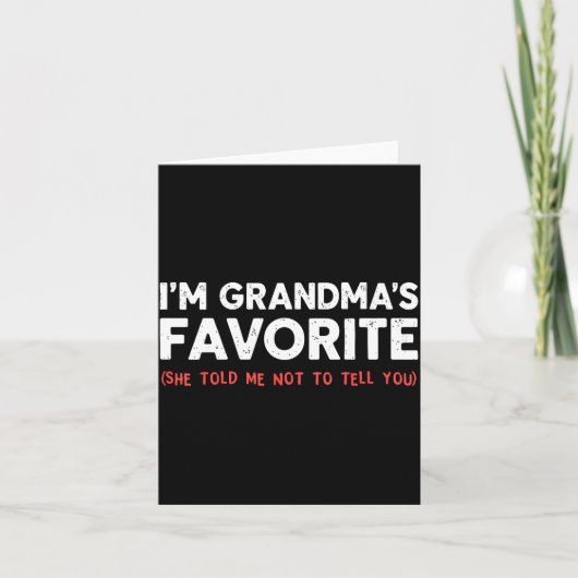 Funny Grandma’s Favorite Granhild I'm Grandma’s Fa Karte (Vorderseite)