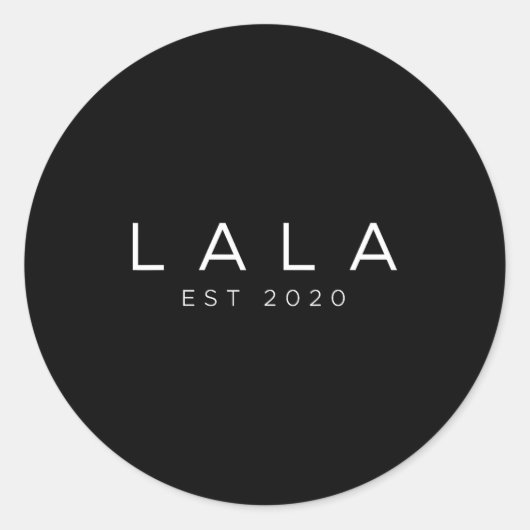 Funny Grandma Soon To Be Lala Est 2020 New Grandma Runder Aufkleber (Vorderseite)