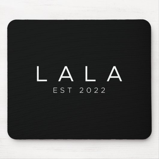 Funny Grandma Soon To Be Lala Est 2022 New Grandma Mousepad (Vorne)