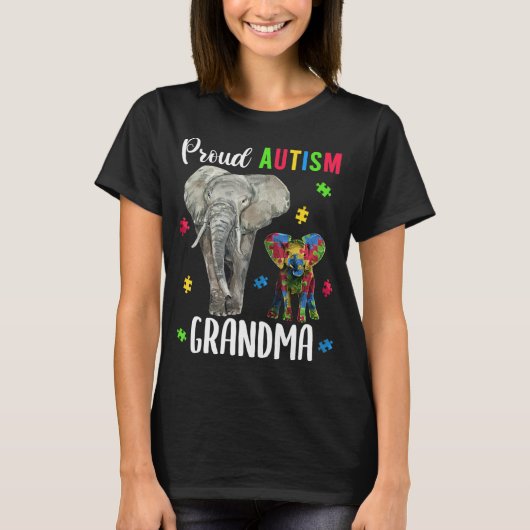 Funny Grandmas Autism Awareness Tshirt For Women. (Vorderseite)