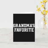Funny Grandma's Favorite Black Modern Clic Crew Karte (Gelbe Blume)