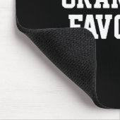 Funny Grandma's Favorite Black Modern Clic Crew  Mousepad (Ecke)