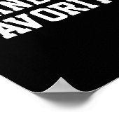 Funny Grandma's Favorite Black Modern Clic Crew Poster (Ecke)