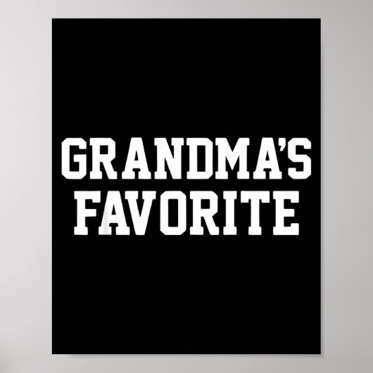 Funny Grandma's Favorite Black Modern Clic Crew  Poster (Vorne)