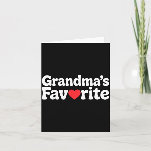Funny Grandmas Favorite Family Humor Tees For Men  Karte (Vorderseite)