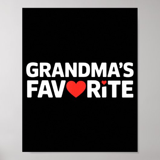 Funny Grandmas Favorite Family Humor Tees For Men Poster (Vorne)