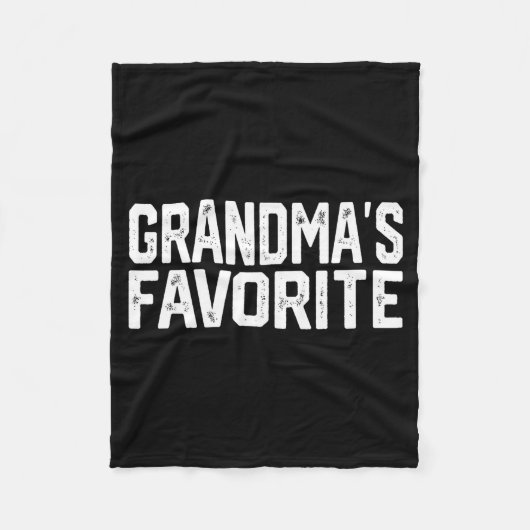 Funny Grandma's Favorite Grandparent Granhild Fleecedecke (Vorderseite)