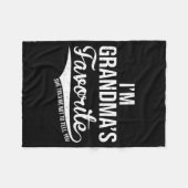 Funny Grandma's Favorite Grandson &amp; Granddaugh Fleecedecke (Vorderseite (Horizontal))