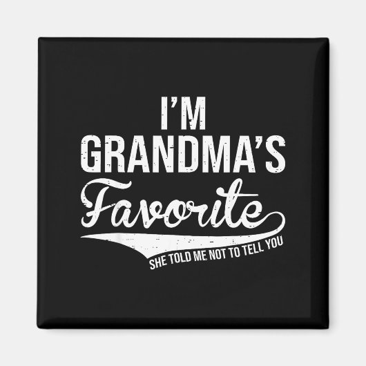 Funny Grandma's Favorite Grandson & Granddaugh Magnet (Vorne)