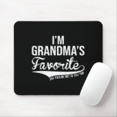 Funny Grandma's Favorite Grandson & Granddaugh Mousepad (Mit Mouse)