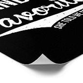 Funny Grandma's Favorite Grandson &amp; Granddaugh Poster (Ecke)