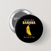 Funny Grandmother World's Nana Banana Pun Button (Vorne & Hinten)