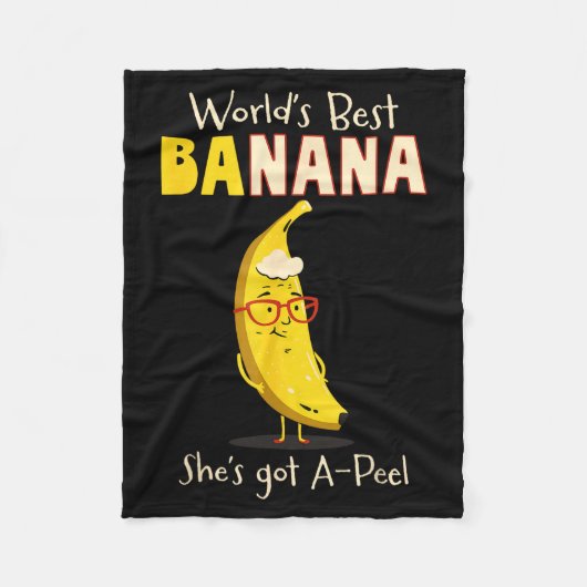 Funny Grandmother World's Nana Banana Pun Fleecedecke (Vorderseite)