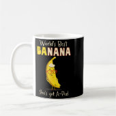 Funny Grandmother World's Nana Banana Pun Kaffeetasse (Links)