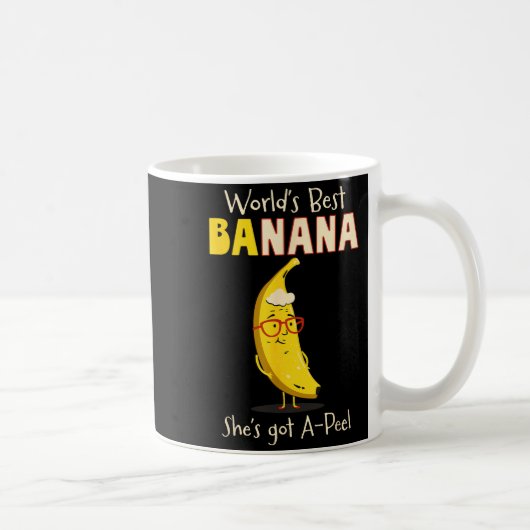 Funny Grandmother World's Nana Banana Pun Kaffeetasse (Rechts)