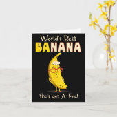 Funny Grandmother World's Nana Banana Pun  Karte (Gelbe Blume)