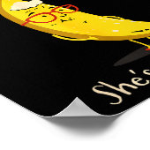 Funny Grandmother World's Nana Banana Pun Poster (Ecke)