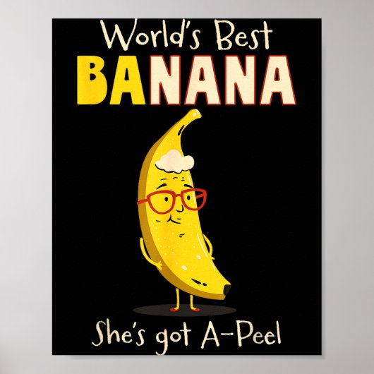 Funny Grandmother World's Nana Banana Pun Poster (Vorne)