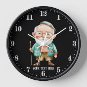 Funny Grandpa add text  Uhr (Vorderseite)