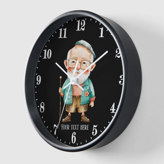 Funny Grandpa add text  Uhr (Winkel)