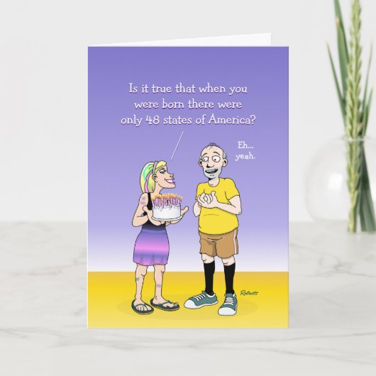 Funny Grandpa Birthday Greeting Card Karte (Vorderseite)
