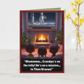 Funny Grandpa Christmas Karte (Gelbe Blume)