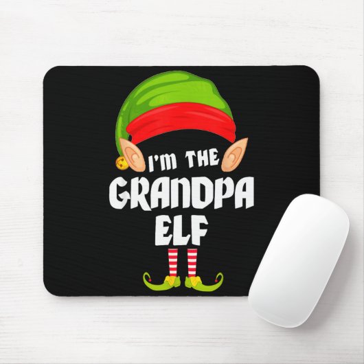 Funny Grandpa Elf Matching Family Group Pj Christm Mousepad (Mit Mouse)