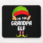 Funny Grandpa Elf Matching Family Group Pj Christm Mousepad (Vorne)