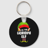 Funny Grandpa Elf Matching Family Group Pj Christm Schlüsselanhänger (Vorderseite)